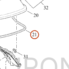 Harley-Davidson Reflector, Rh-Side Amber