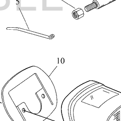 Harley-Davidson Tail Lamp Lens, Dom