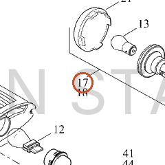 Harley-Davidson Turnsignal, Rr/Chrome, Dom(Po)