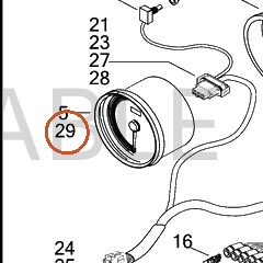 Harley-Davidson Speedo, 4 Inch, Calibration, K