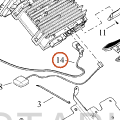 Harley-Davidson Wire Harness, Am/Fm Antenna