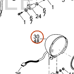 Harley-Davidson Headlight, X