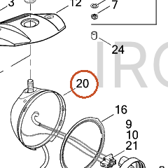 Harley-Davidson Shell Assembly, Hdlamp/Black/Hdi