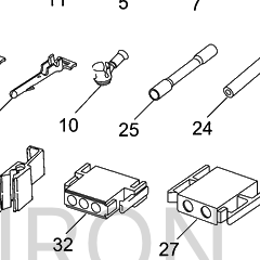Harley-Davidson Connector, Pre-Ins, Yellow