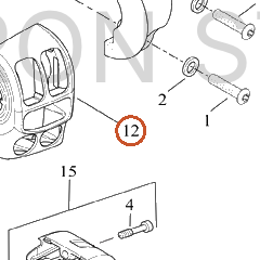 Harley-Davidson Cover, Hand Control, Lh/Front, Pntd