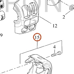 Harley-Davidson Hand Cont, Cover Assembly, Rh/Rr, Pnt