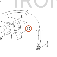 Harley-Davidson Hand Cont, Keycap, Switch, Lh Tur