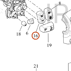 Harley-Davidson Hand Cont, Keycap, Lh, Traction, H