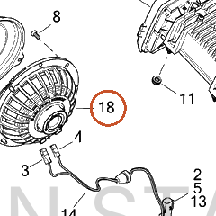 Harley-Davidson Speaker, Aud Sys, 6.5, Stage 1