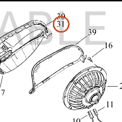 Harley-Davidson Speaker, Aud Sys, Grille, Stage 1