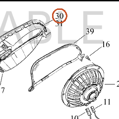 Harley-Davidson Speaker, Aud Sys, Grille, Stage 1