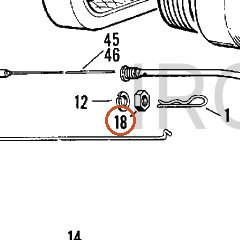 Harley-Davidson Engn Mt Bracket Sub-Component, Nut, Hex