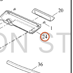 Harley-Davidson Faceplate, Lh Chrome