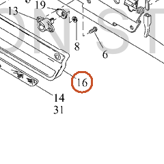 Harley-Davidson Faceplate, Lh/Saddlebag