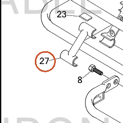 Harley-Davidson Clamp, Guard Rail, Rh, Outer