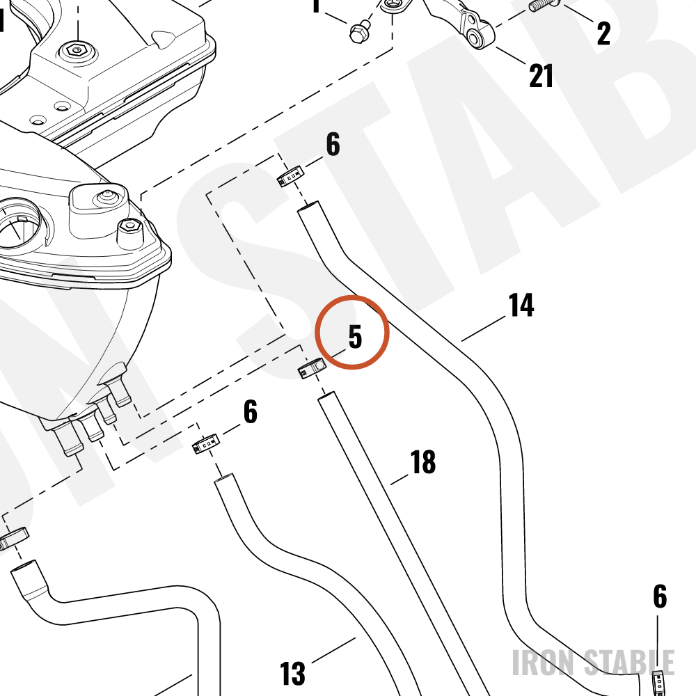 Harley-Davidson Clamp, Hose, X