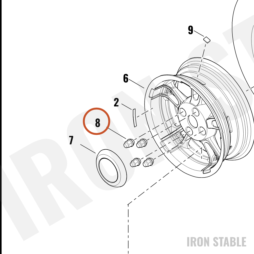 Harley-Davidson Lug Nut, Rr Whl