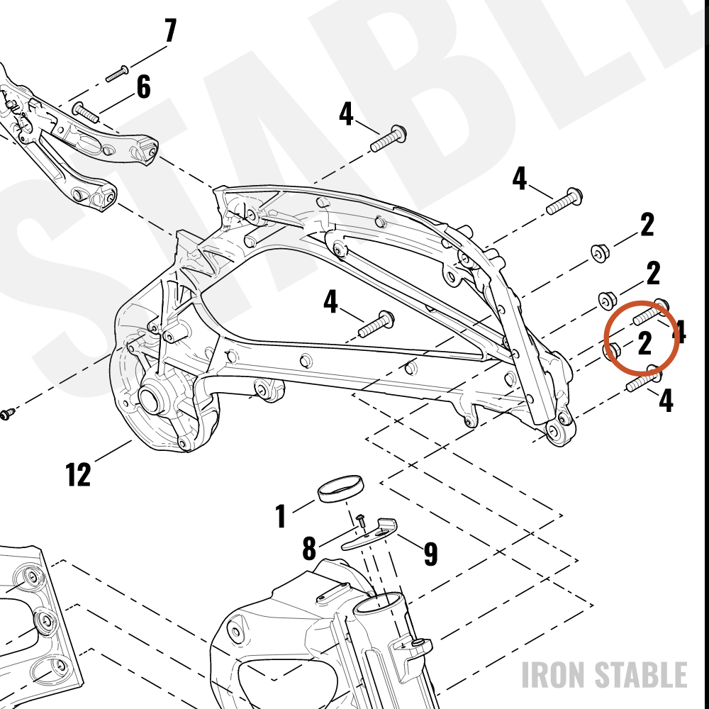 Harley-Davidson Nut, Hex Flange, M10