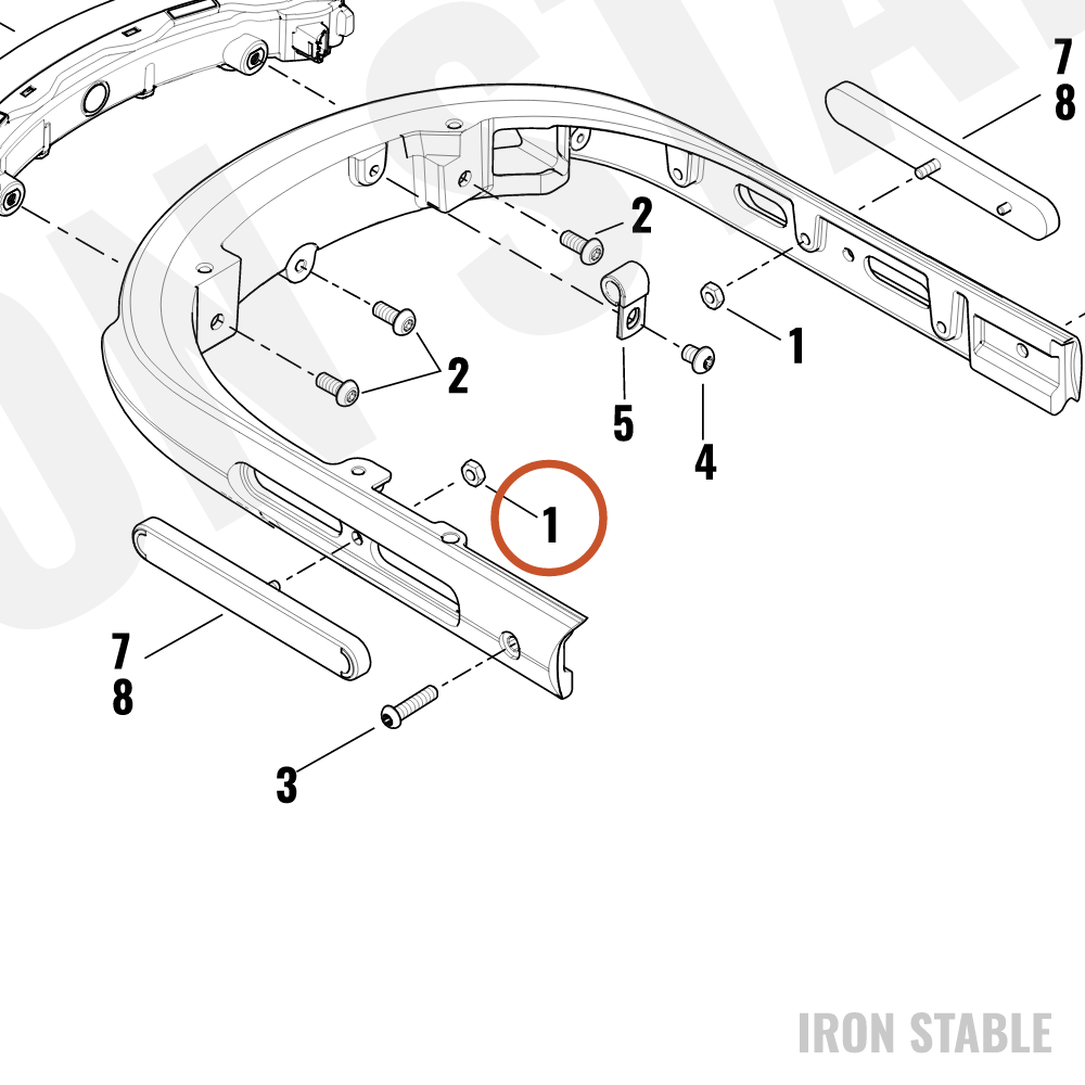 Harley-Davidson Nut, Locking, M5x0.8