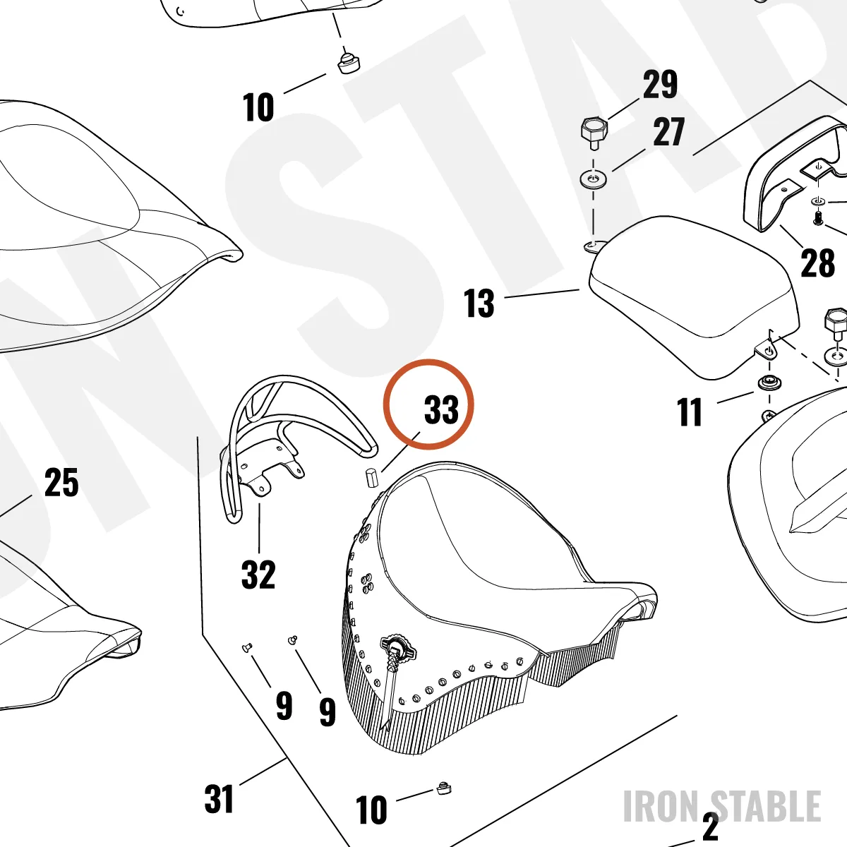 Harley-Davidson Nut, Acorn