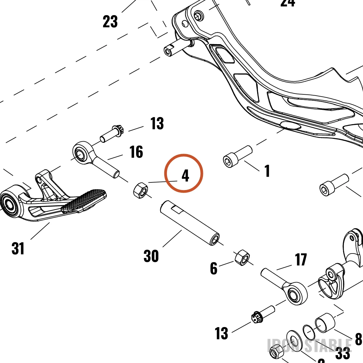 Harley-Davidson Nut, Hex