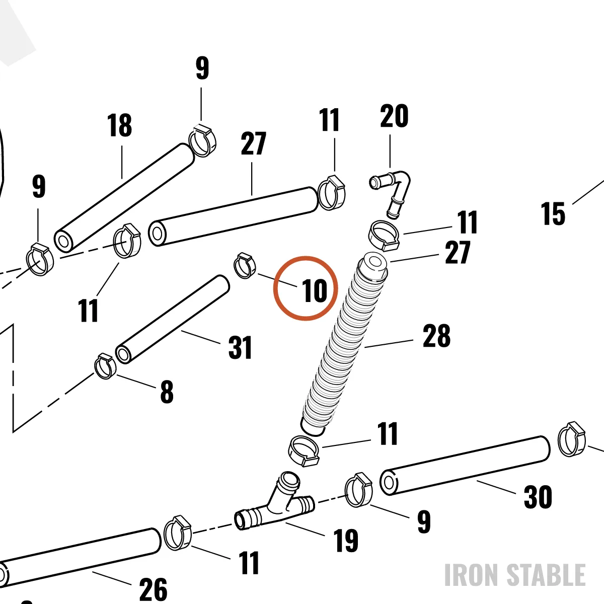 Harley-Davidson Clamp, Hose