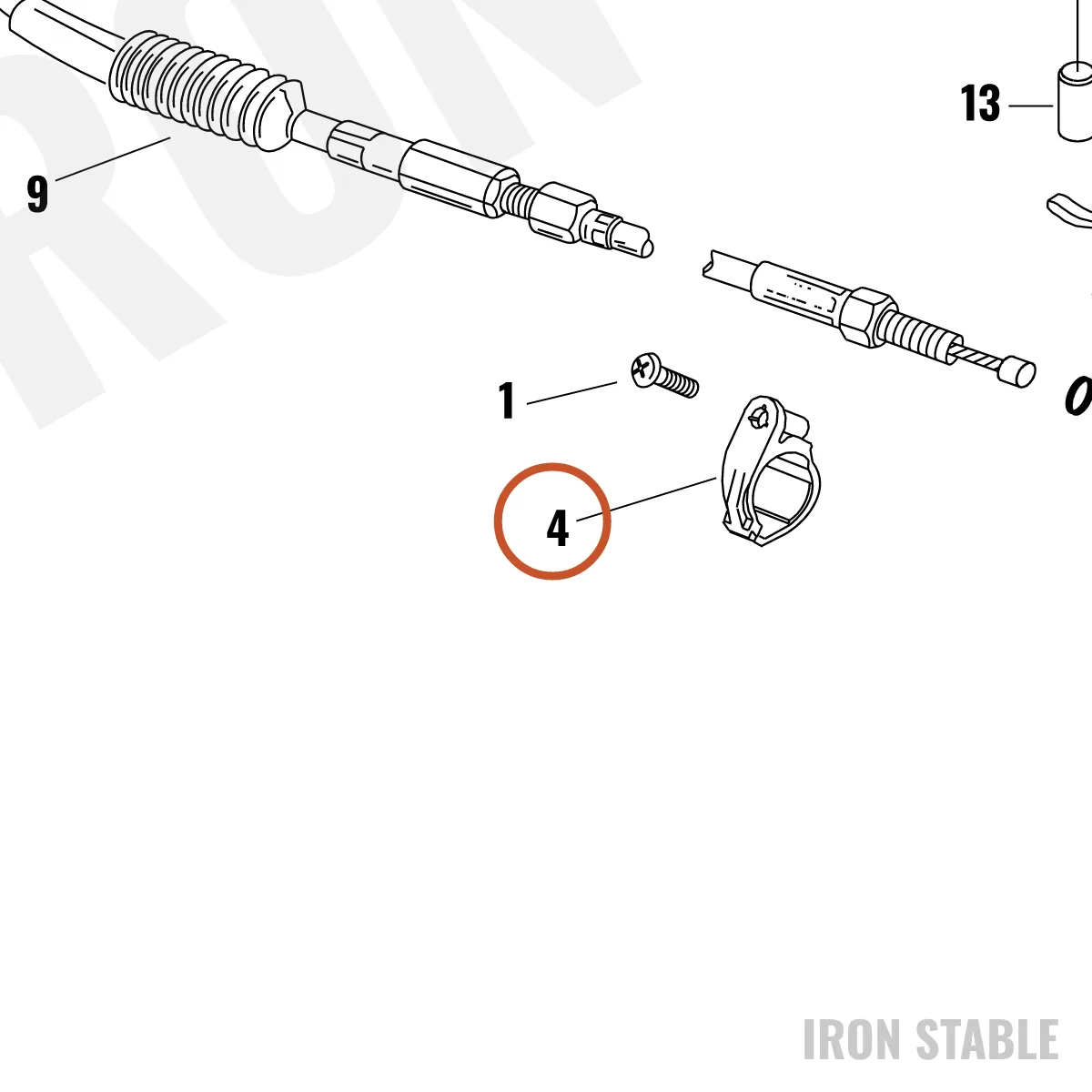 Harley-Davidson Clamp Clutch Cable