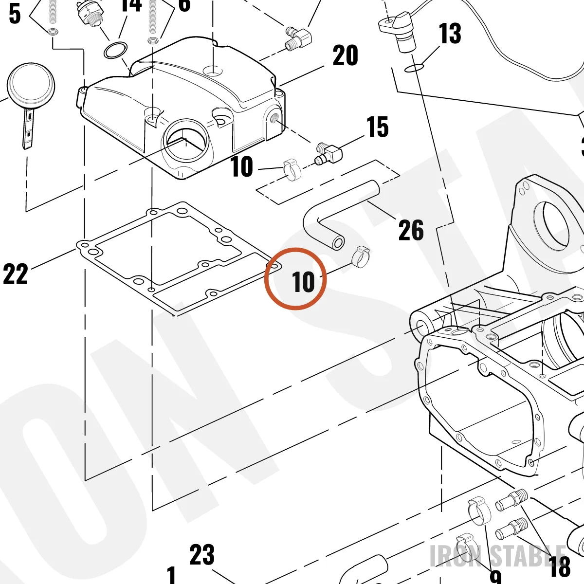 Harley-Davidson Clamp, Hose, X