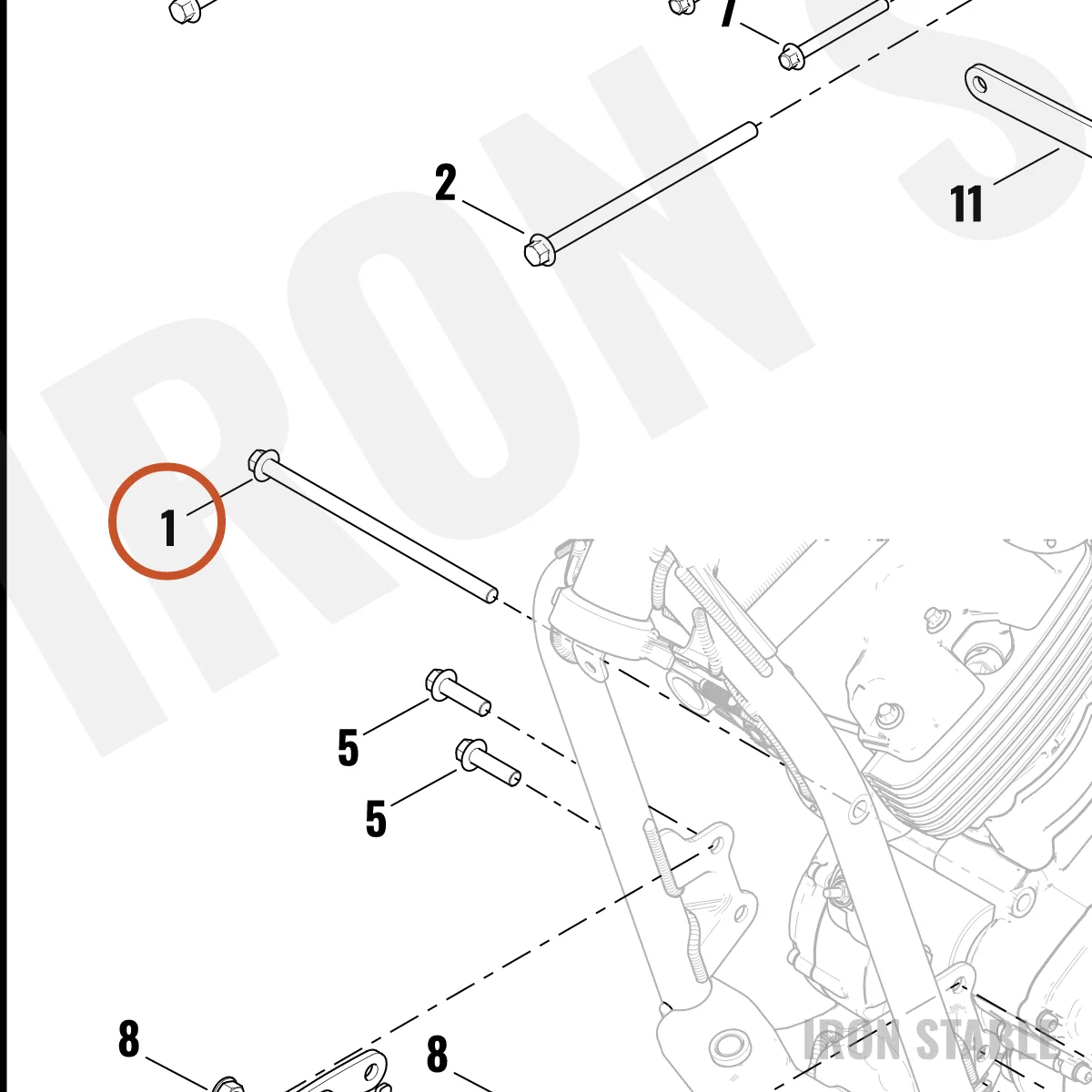 Harley-Davidson Screw, Hex Flange Hd, 195mm Lg