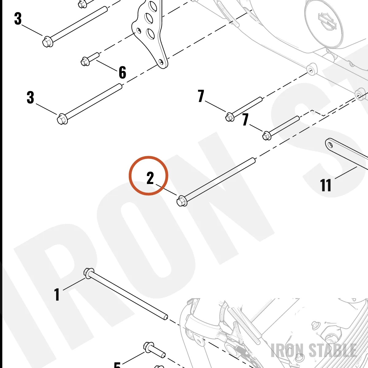 Harley-Davidson Screw, Hex Flange Hd, 180mm Lg