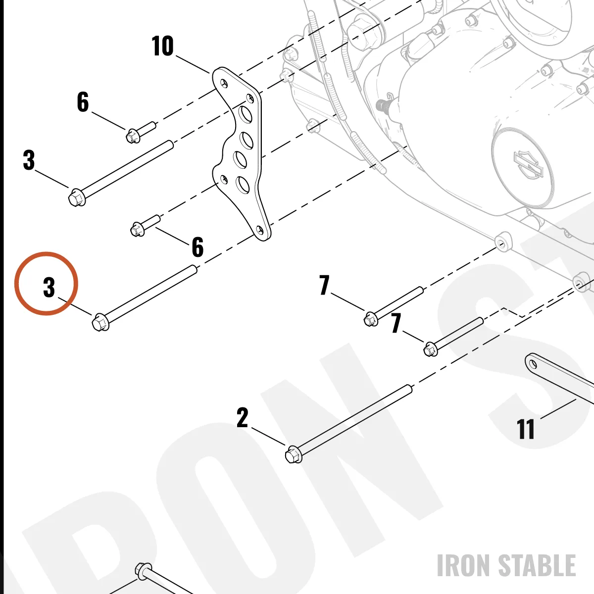 Harley-Davidson Screw, Hex Flange Hd, 145mm Lg