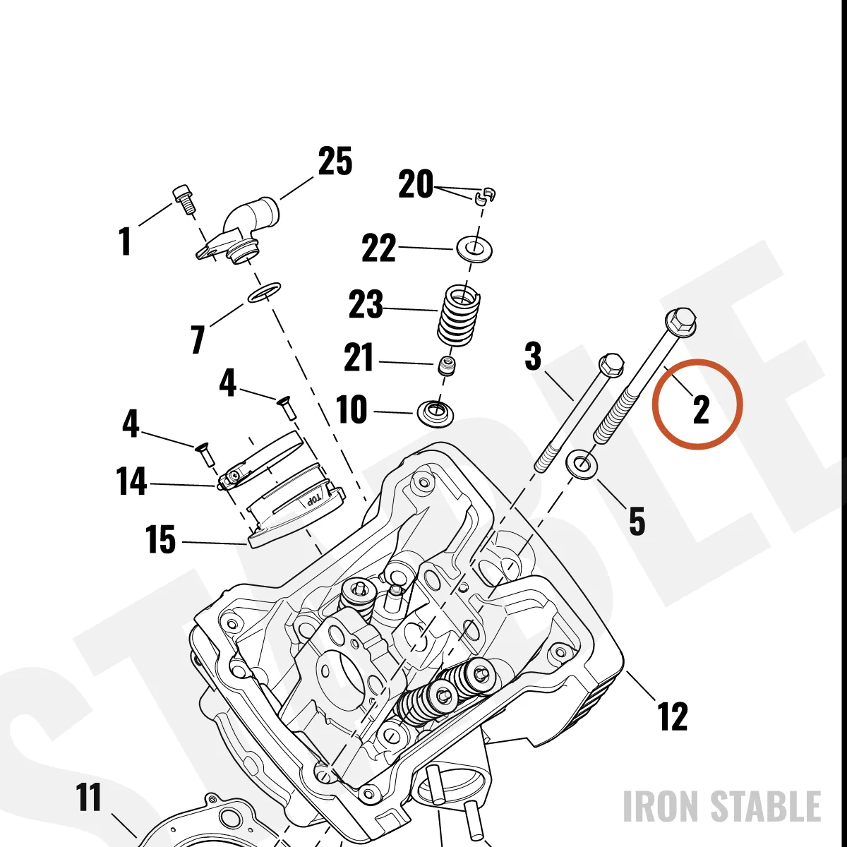 Harley-Davidson Bolt, Flange, M10 X 148