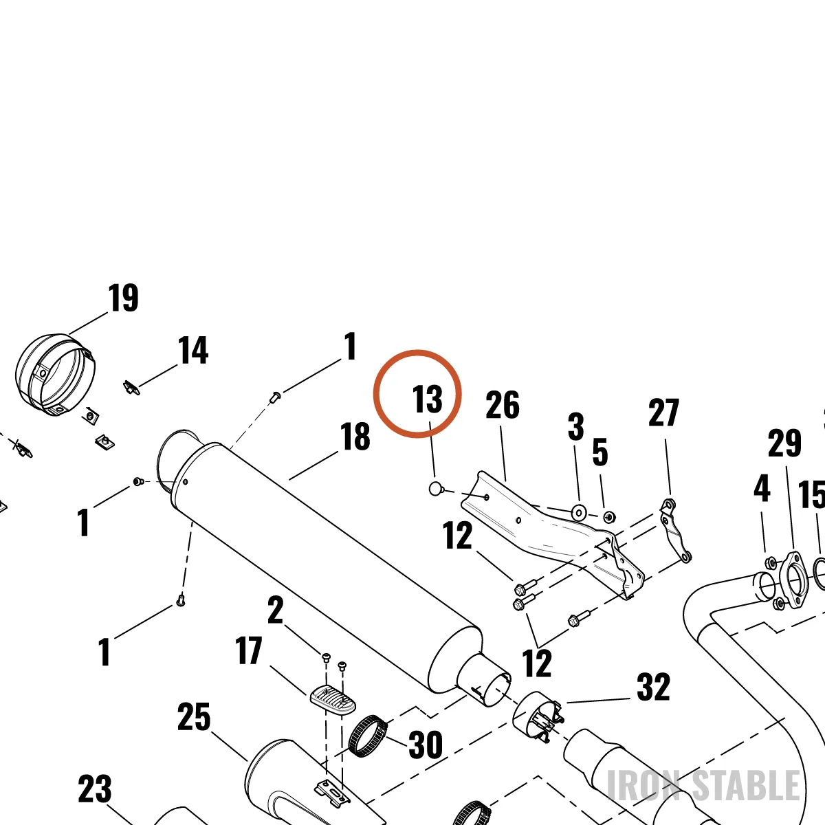 Harley-Davidson Bolt, Carriage, M8 X 20