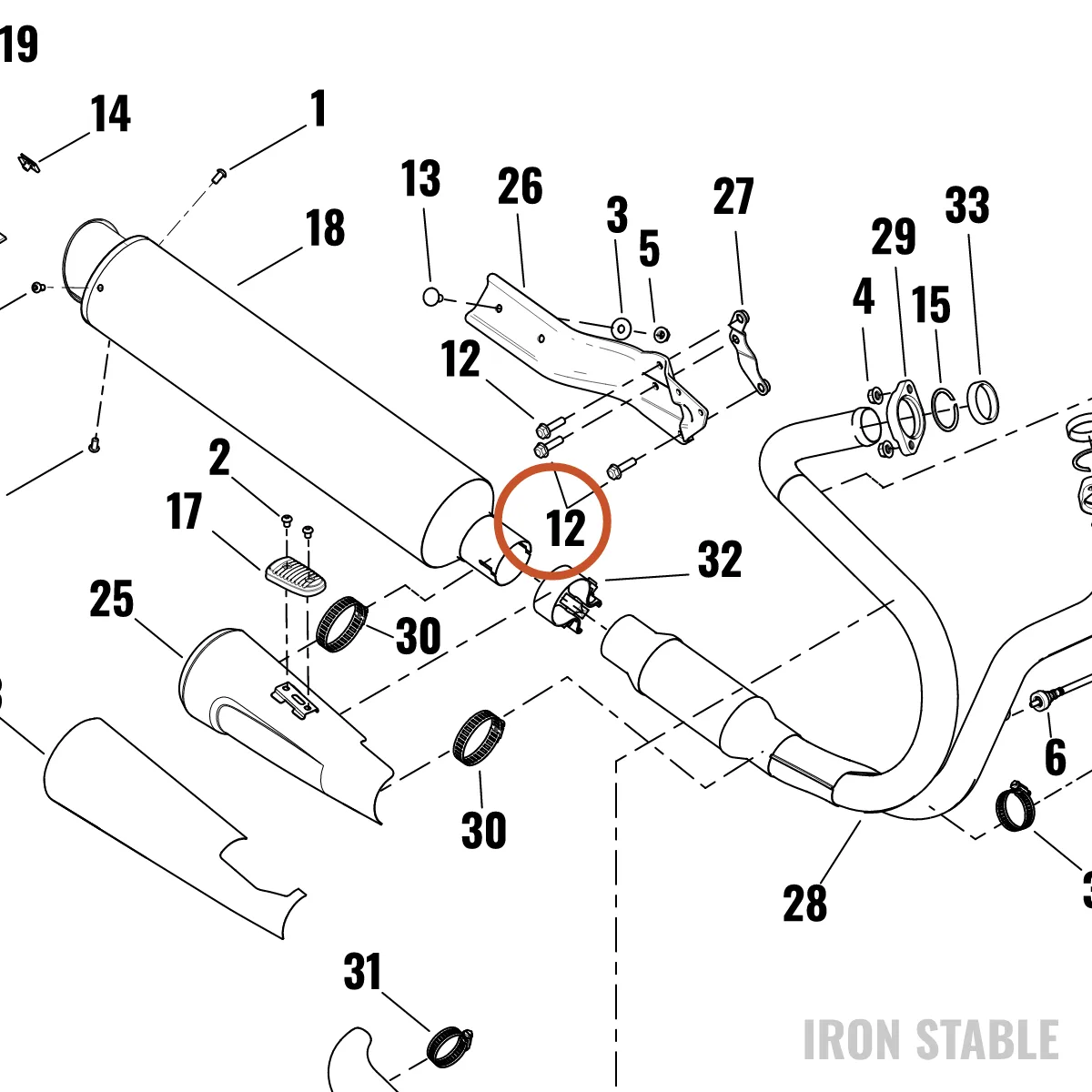 Harley-Davidson Screw, Hex Flange, M8x25
