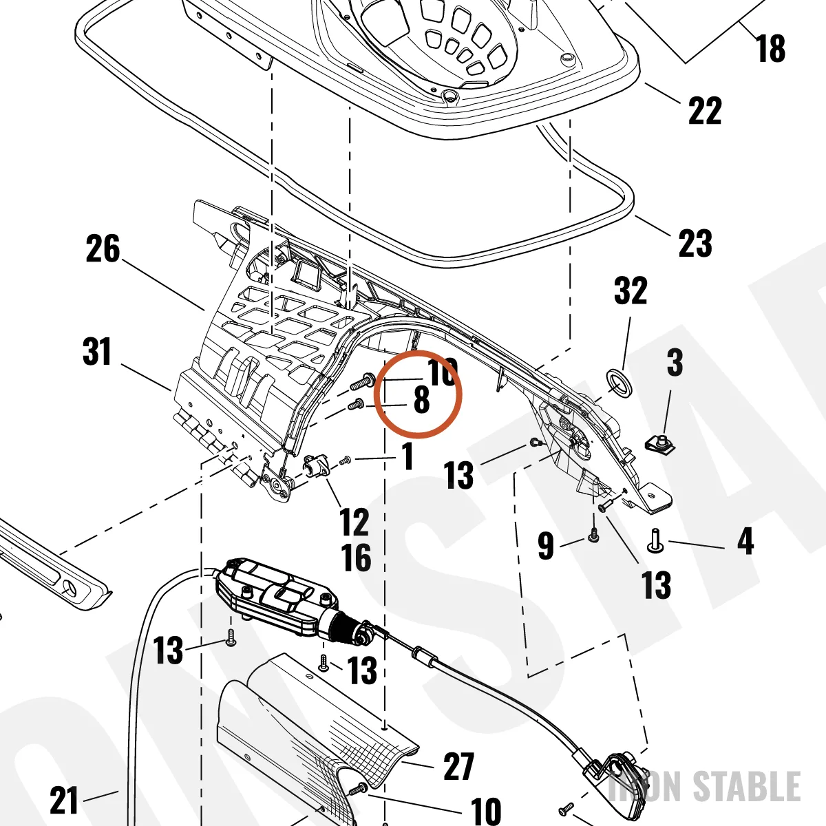 Harley-Davidson Screw, Torx Sems, No.8, Plastite