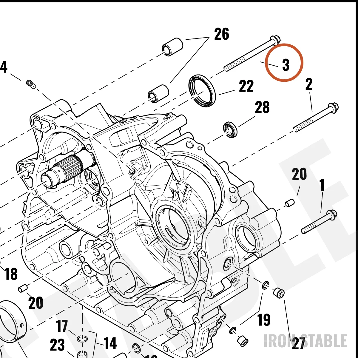 Harley-Davidson Screw, Flange, Hex, M8 X 105