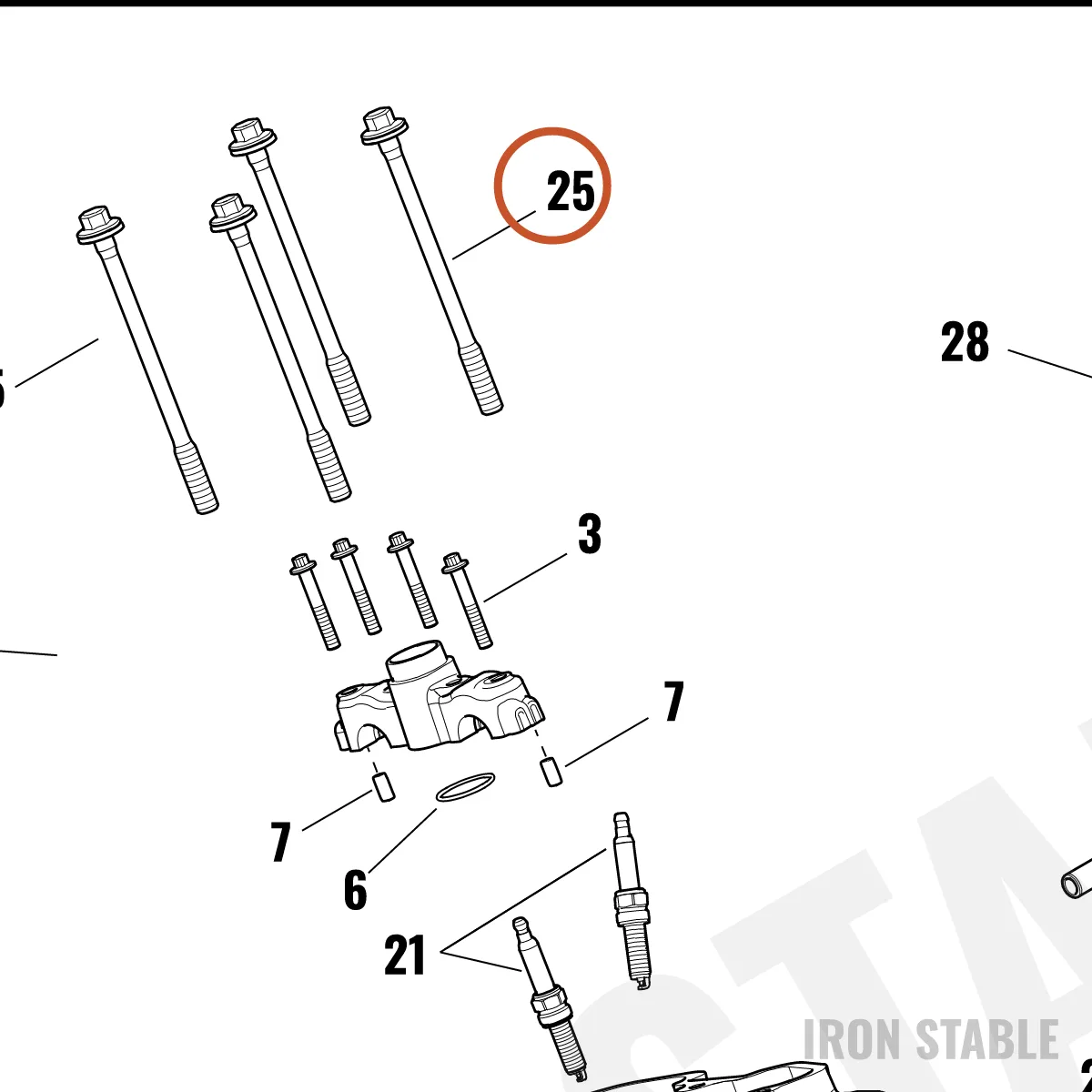 Harley-Davidson Screw, Cyl Head, M11 X 156.5
