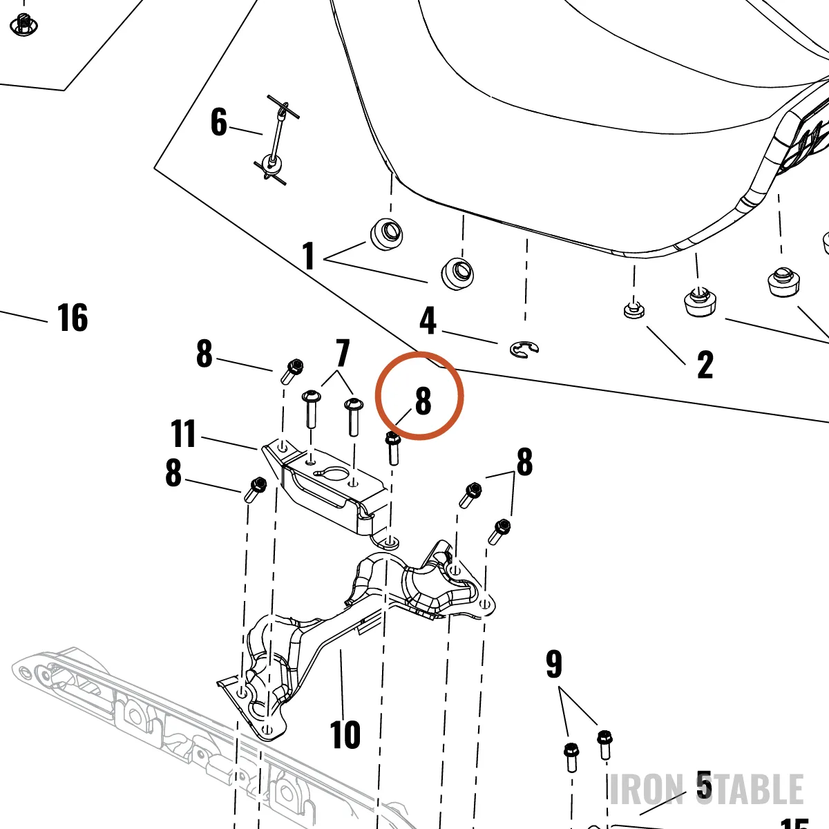 Harley-Davidson Screw, Flange, Hex, M6 X 20