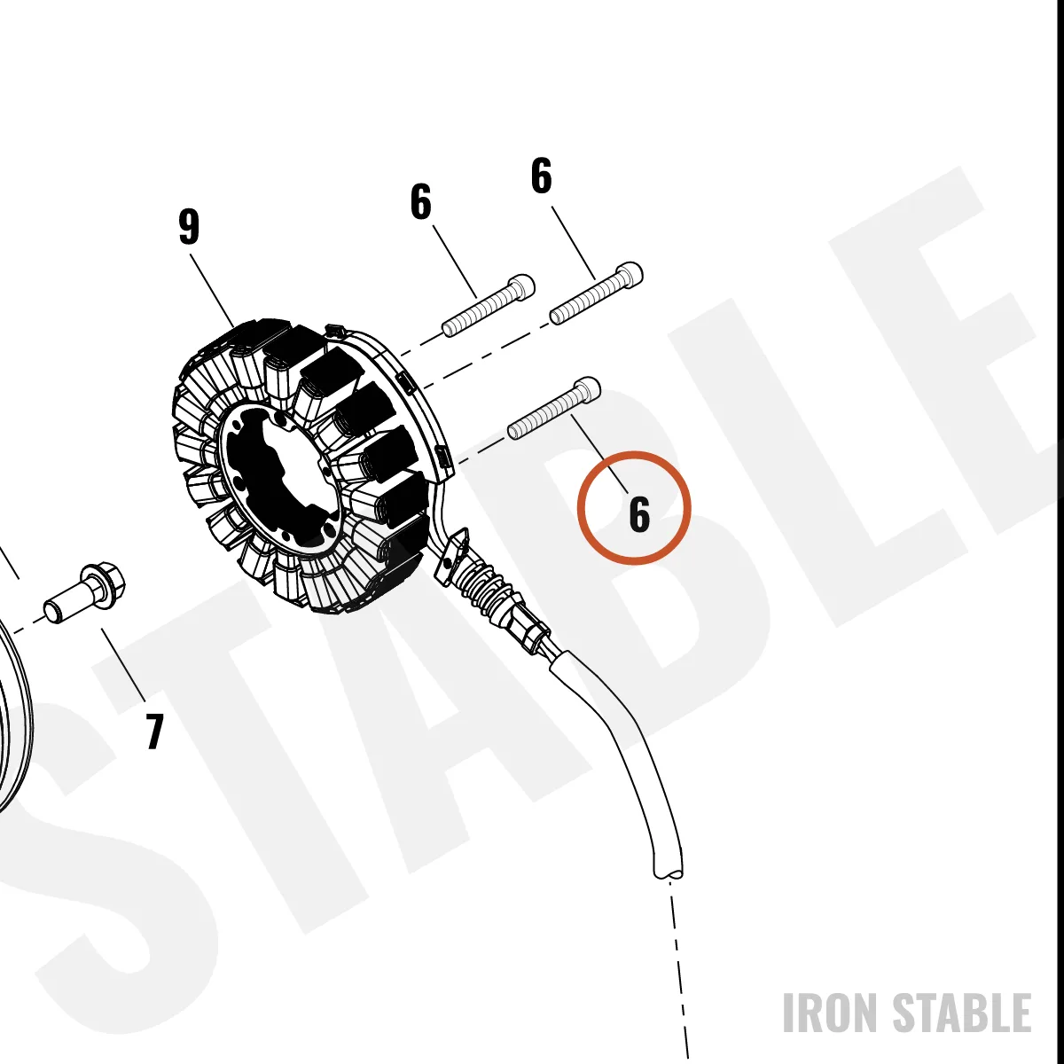 Harley-Davidson Screw, Flange, Hex, M6 X 45