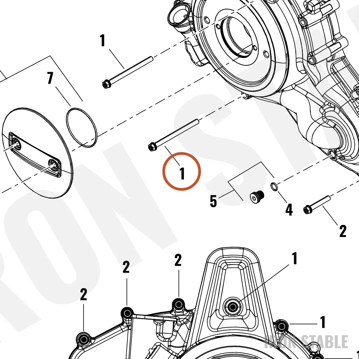 Harley-Davidson Screw, Flange, Hex, M6 X 77