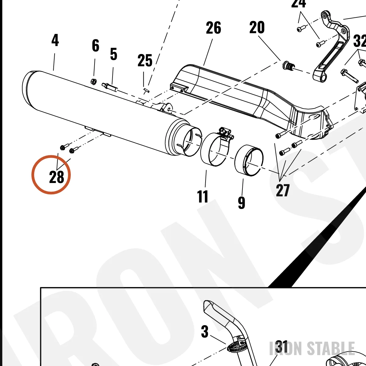 Harley-Davidson Screw, Muffler