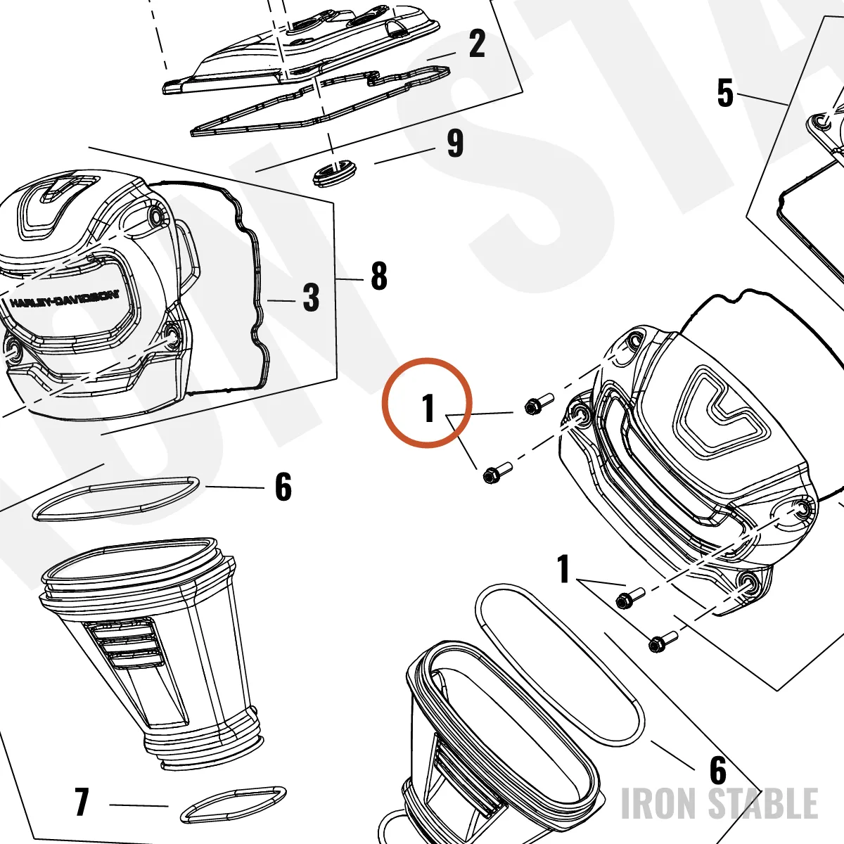 Harley-Davidson Screw, Flange, Hex, M6 X 20