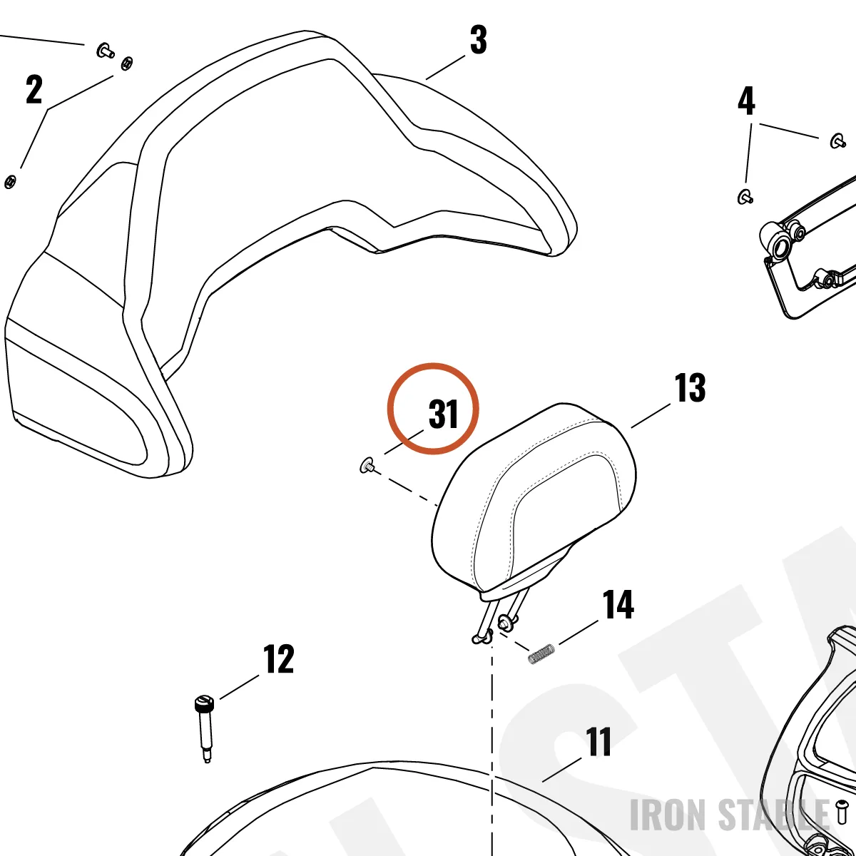Harley-Davidson Screw, Btn Hd Torx, M8x1-14