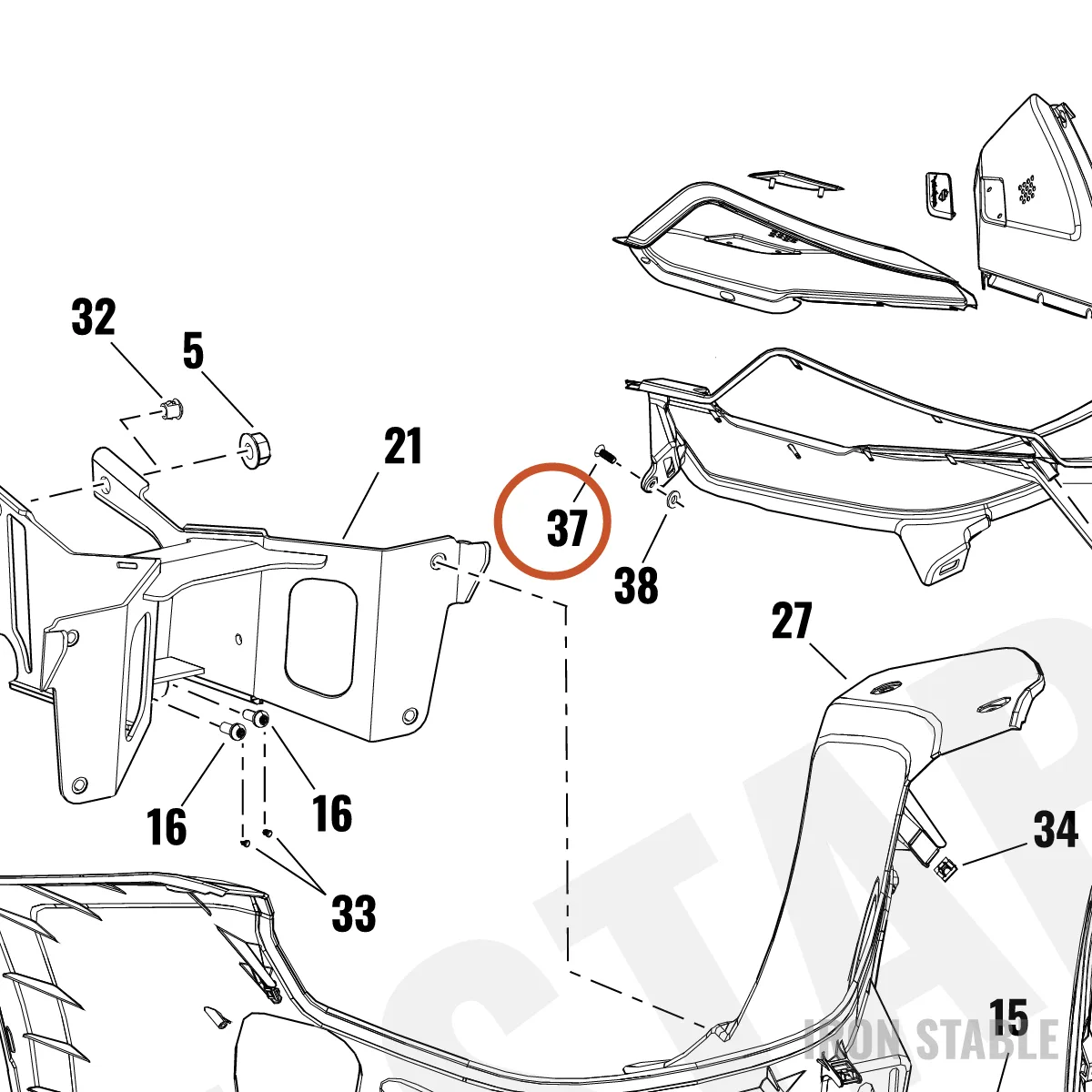 Harley-Davidson Screw, Flat Head