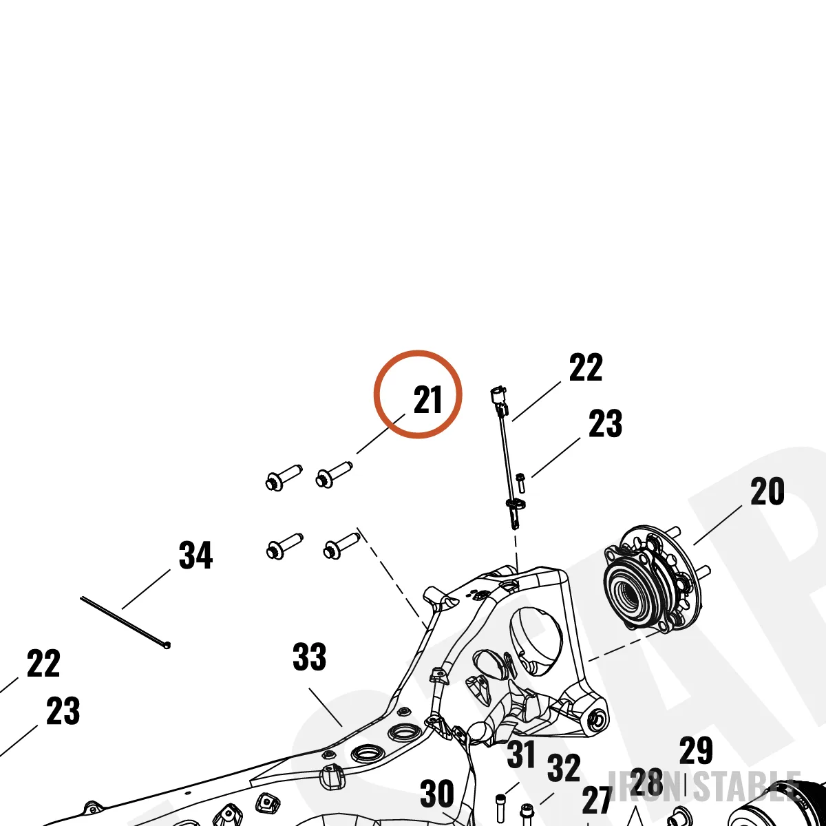 Harley-Davidson Screw, Hex Flange, M12x1.25x42
