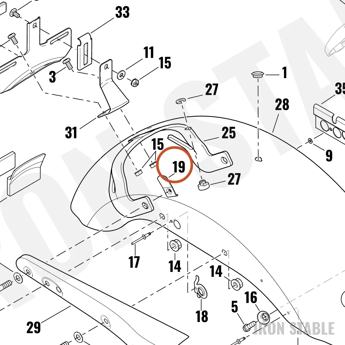 Harley-Davidson Clip Taillite Cable