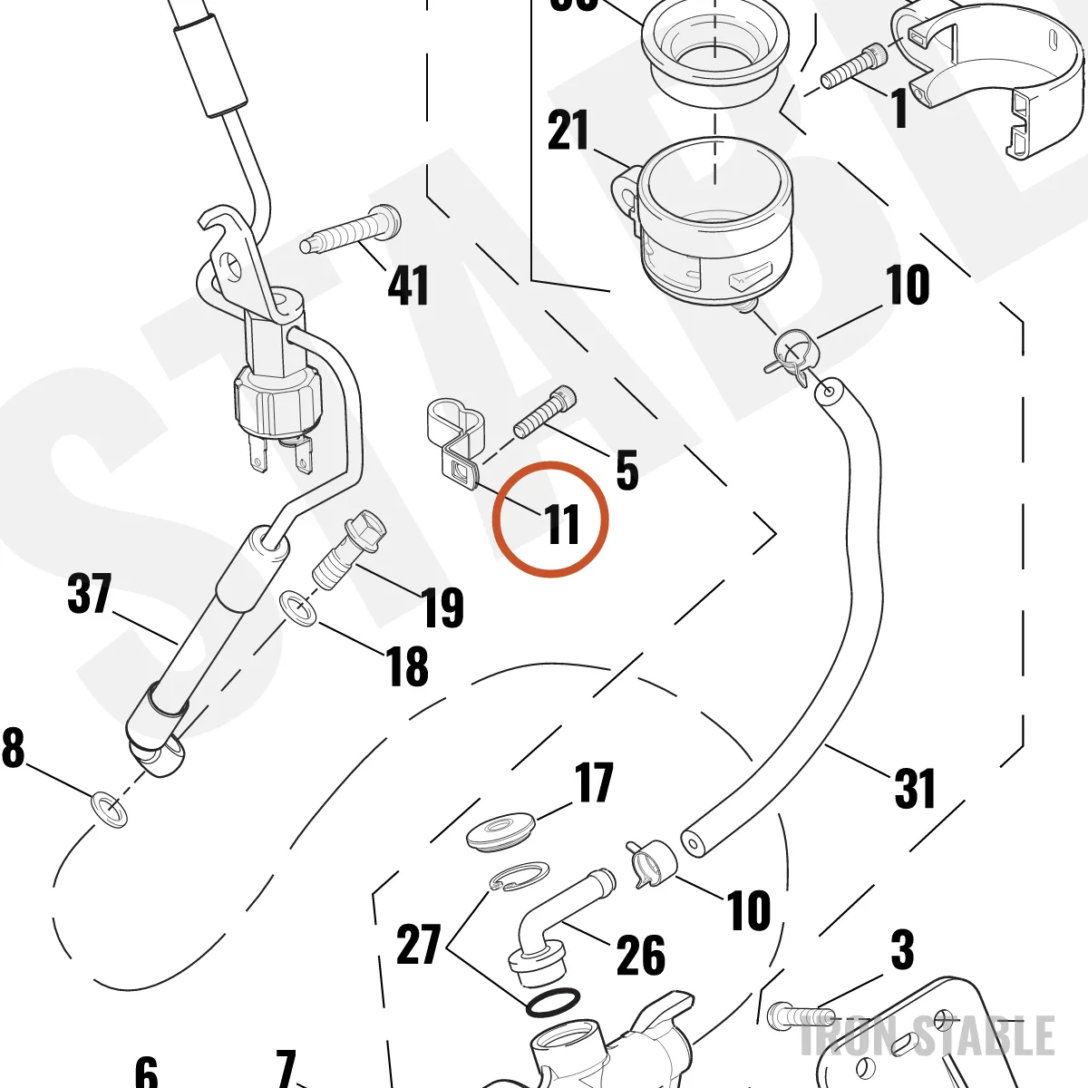 Harley-Davidson Clamp Double-Tube
