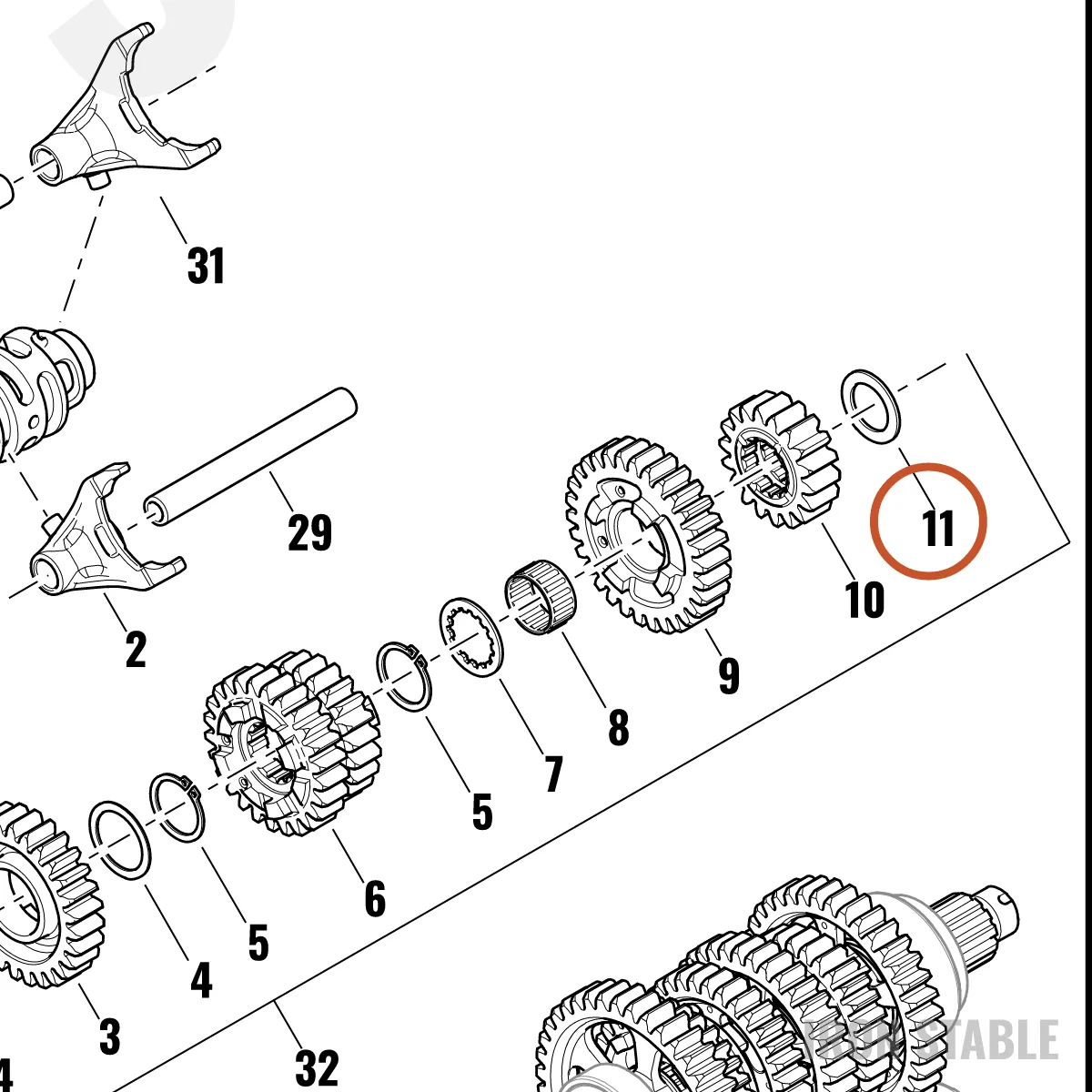Harley-Davidson Washer, Flat