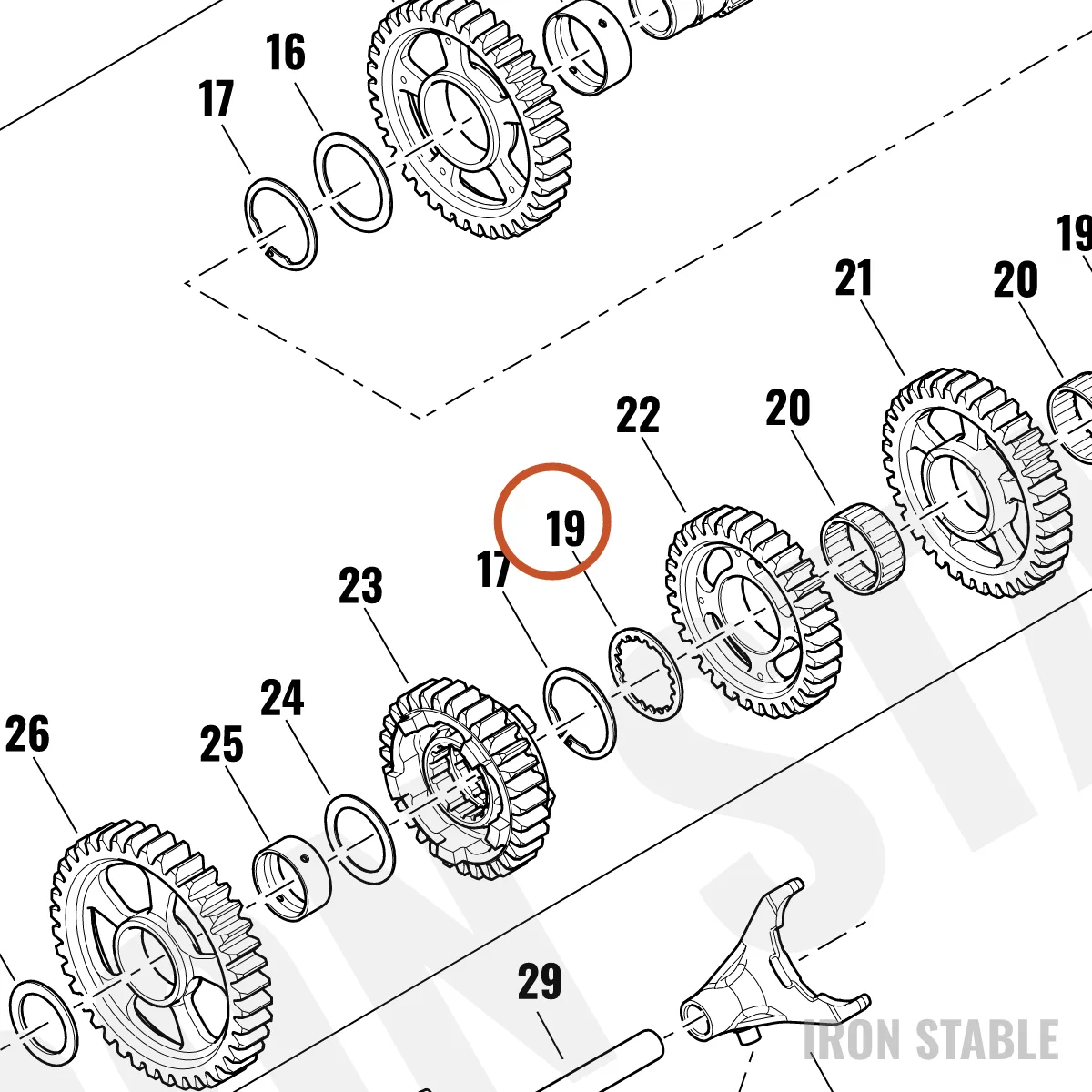 Harley-Davidson Washer, Splined