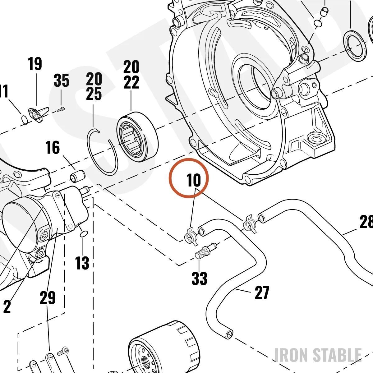 Harley-Davidson Clamp, Spring/Black